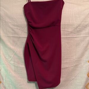 Elegant Burgundy Dress